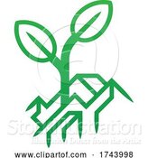 Vector Illustration of Plant Seedling Growing out of Earth Icon Concept by AtStockIllustration