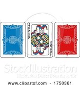 Vector Illustration of Playing Card Joker and Back Yellow Red Blue Black by AtStockIllustration