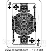 Vector Illustration of Playing Cards Deck Pack Jack of Clubs Card Design by AtStockIllustration