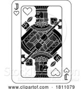 Vector Illustration of Playing Cards Deck Pack Jack of Hearts Card Design by AtStockIllustration