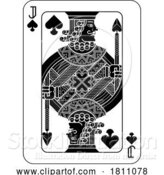 Vector Illustration of Playing Cards Deck Pack Jack of Spades Card Design by AtStockIllustration