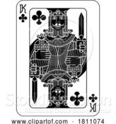 Vector Illustration of Playing Cards Deck Pack King of Clubs Card Design by AtStockIllustration