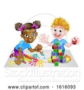 Vector Illustration of Playing Children by AtStockIllustration