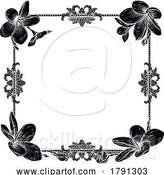 Vector Illustration of Plumeria Tropical Flower Invite by AtStockIllustration