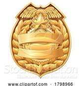 Vector Illustration of Police Military Eagle Badge Shield Sheriff Crest by AtStockIllustration