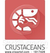 Vector Illustration of Prawn Shrimp Crustacean Food Allergen Allergy Icon by AtStockIllustration