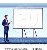 Vector Illustration of Presentation Speaker Presenting Businessman by AtStockIllustration