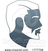 Vector Illustration of Profiled Guy with a Beard by AtStockIllustration