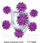 Vector Illustration of Protect Vaccine Silver Shield Vaccination Concept by AtStockIllustration