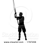 Vector Illustration of Protest Rally March Picket Sign Silhouette Person by AtStockIllustration