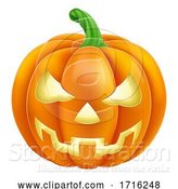 Vector Illustration of Pumpkin Halloween Jack O Lantern by AtStockIllustration
