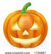 Vector Illustration of Pumpkin Halloween Jack O Lantern by AtStockIllustration