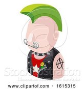 Vector Illustration of Punk Guy Avatar People Icon by AtStockIllustration