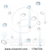 Vector Illustration of Rain Drops Drops Drips Water Droplets Background by AtStockIllustration