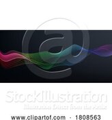 Vector Illustration of Rainbow Background Abstract Lines Waves Template by AtStockIllustration