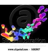 Vector Illustration of Rainbow Neon Color Lava Abstract Background by AtStockIllustration