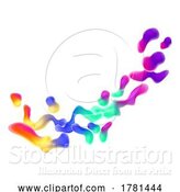 Vector Illustration of Rainbow Neon Color Lava Abstract Background by AtStockIllustration