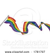 Vector Illustration of Rainbow Pride Peace Flag Design by AtStockIllustration