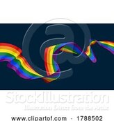 Vector Illustration of Rainbow Pride Peace Flag Woodcut Vintage Style by AtStockIllustration