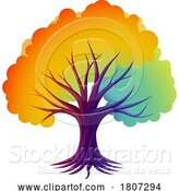 Vector Illustration of Rainbow Tree by AtStockIllustration