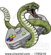 Vector Illustration of Rattlesnake Gamer Video Game Animal Team Mascot by AtStockIllustration
