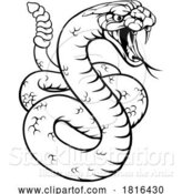 Vector Illustration of Rattlesnake Snake Animal Sport Team Mascot by AtStockIllustration