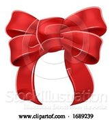 Vector Illustration of Red Ribbon Gift Bow by AtStockIllustration