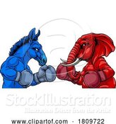 Vector Illustration of Republican Democrat Election Party Politics by AtStockIllustration