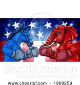 Vector Illustration of Republican Democrat Election Party Politics by AtStockIllustration