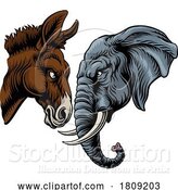 Vector Illustration of Republican Democrat Election Party Politics by AtStockIllustration