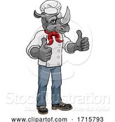 Vector Illustration of Rhino Chef Mascot Character by AtStockIllustration