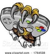 Vector Illustration of Ripping Gamer Claw Talon Video Game Controller by AtStockIllustration