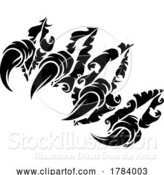 Vector Illustration of Ripping Tearing Monster Dinosaur Eagle Claw Talons by AtStockIllustration