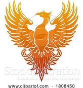 Vector Illustration of Rising Phoenix Bird by AtStockIllustration