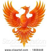 Vector Illustration of Rising Phoenix Bird by AtStockIllustration