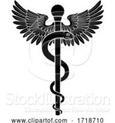 Vector Illustration of Rod of Asclepius Aesculapius Medical Symbol by AtStockIllustration