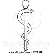 Vector Illustration of Rod of Asclepius Doctor Medical Symbol by AtStockIllustration