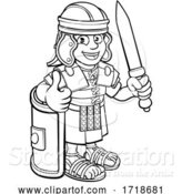 Vector Illustration of Roman Soldier Character by AtStockIllustration