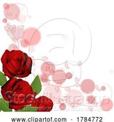 Vector Illustration of Roses Valentines Day Corner Frame Design by AtStockIllustration