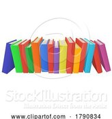 Vector Illustration of Row of Books Illustration by AtStockIllustration