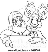 Vector Illustration of Santa Claus and Reindeer Christmas by AtStockIllustration