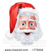 Vector Illustration of Santa Claus Christmas Character Face by AtStockIllustration