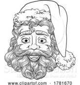 Vector Illustration of Santa Claus Christmas Character Face by AtStockIllustration