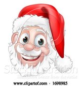 Vector Illustration of Santa Claus Face Christmas Character by AtStockIllustration