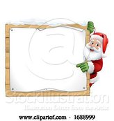 Vector Illustration of Santa Claus Sign Christmas by AtStockIllustration