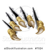 Vector Illustration of Scary Claws Shredding Through Metal by AtStockIllustration