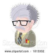 Vector Illustration of Science Geek Guy Avatar People Icon by AtStockIllustration