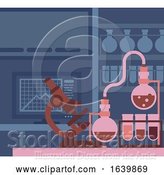 Vector Illustration of Science Research Laboratory Equipment by AtStockIllustration