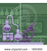 Vector Illustration of Science Research Laboratory Equipment by AtStockIllustration