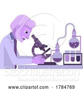 Vector Illustration of Science Research Scientist Lab Work Bench Concept by AtStockIllustration